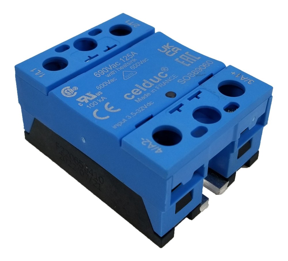 5 Celduc SO889060 Solid State Relay 125A 24-690V Load 3.5-32Vdc Input SPSTNO NEW