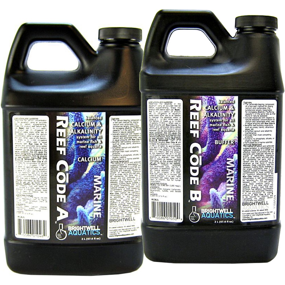 Brightwell Aquatics Reef Code A&B 2x 2 Liters Balanced Calcium Alkalinity
