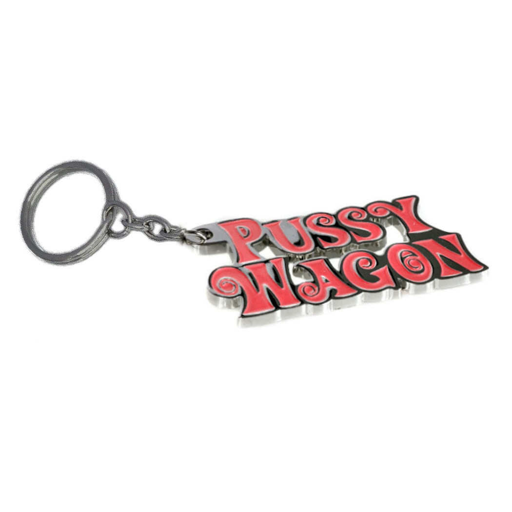 PUSSY WAGON KEYCHAIN 1.5" Key Ring Kill Bill Movie Fan Funny Gag Gift Lady Gaga