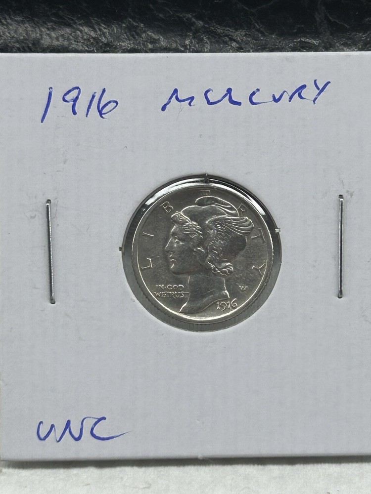 1916 MERCURY DIME CHOICE BU FB