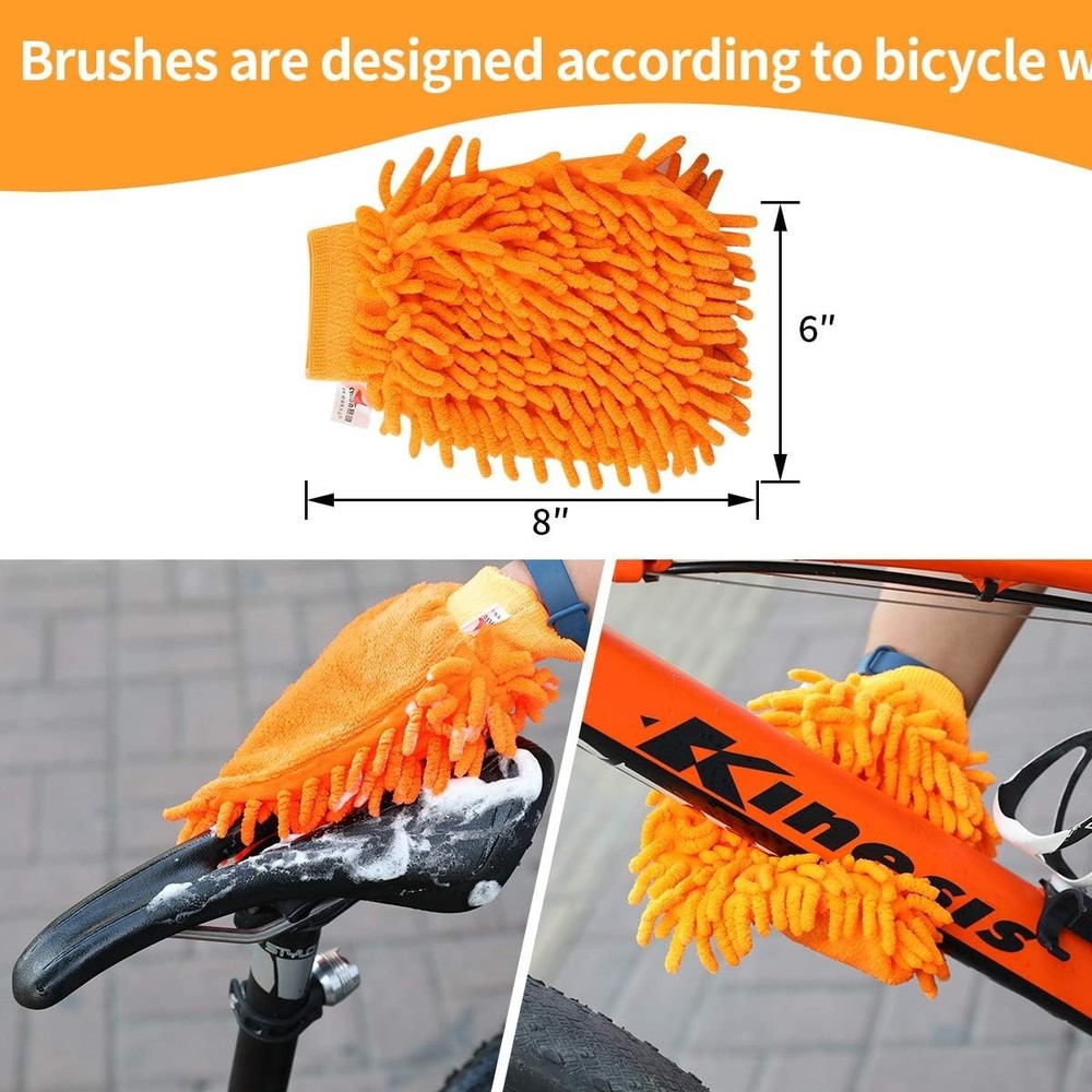 Precision Bicycle Cleaning Kit - 8 Essential Brushes for Easy Maintenance
