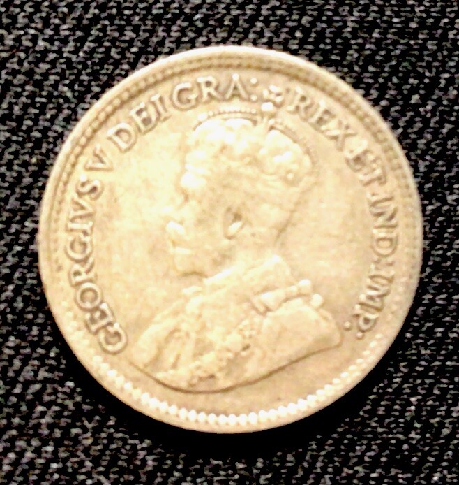 1919 Canada Silver 5 Cents. ENN Coins