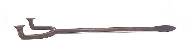 BLACKSMITH-MADE COOPER'S FLAGGING TOOL -20 1/2" L. -FROM SET COOPER'S TOOLS (B