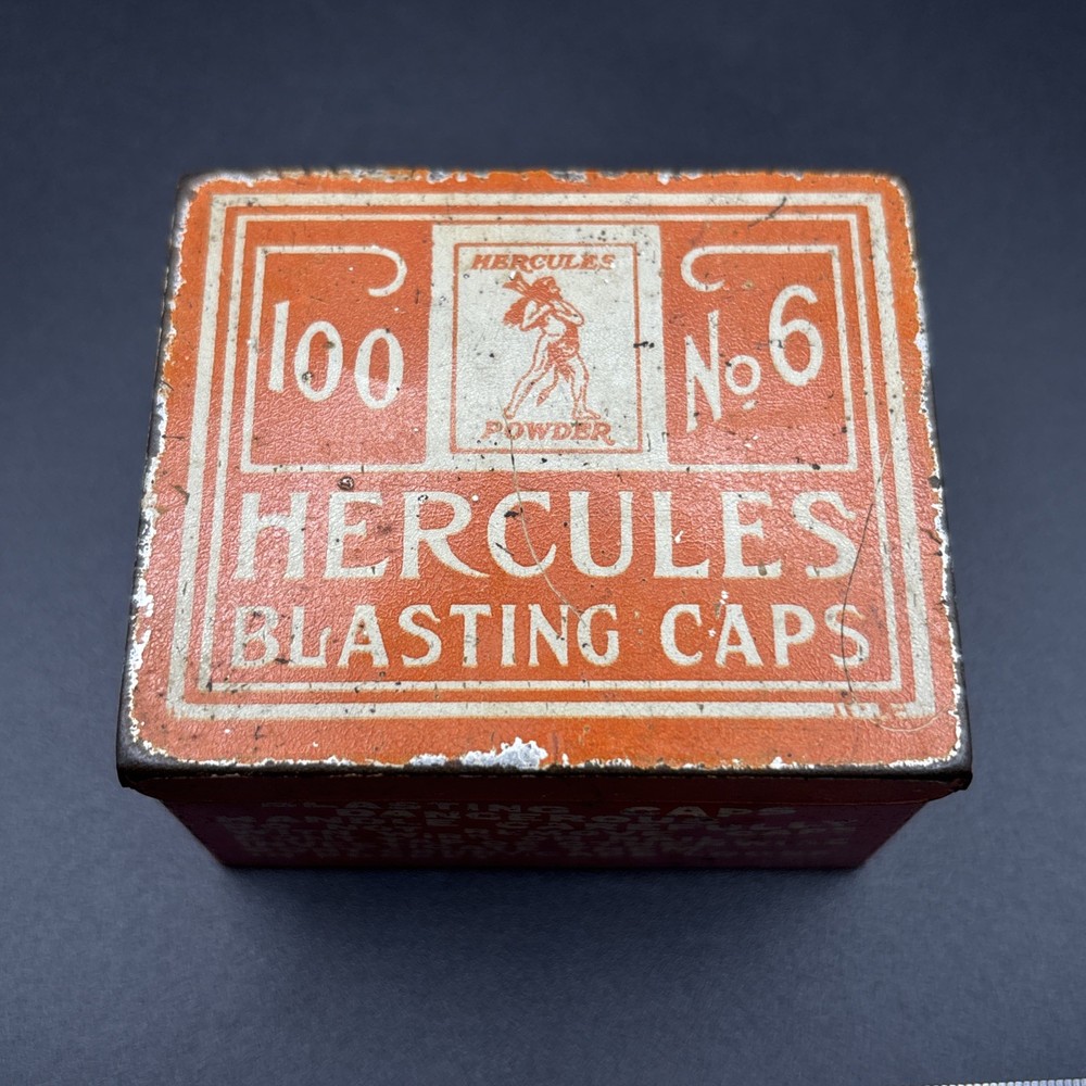 Vintage Empty Hercules No. 6 Blasting Cap Tin