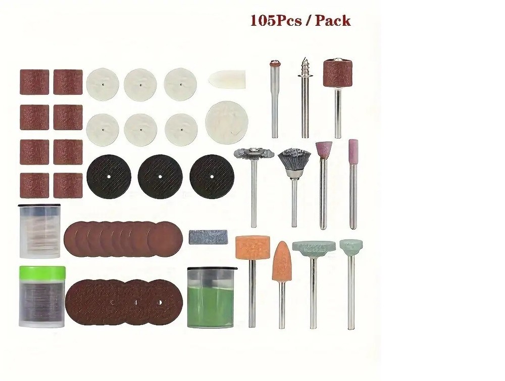 105pcs Diamond-Coated Polishing Head Kit – Workshop Kit – T024