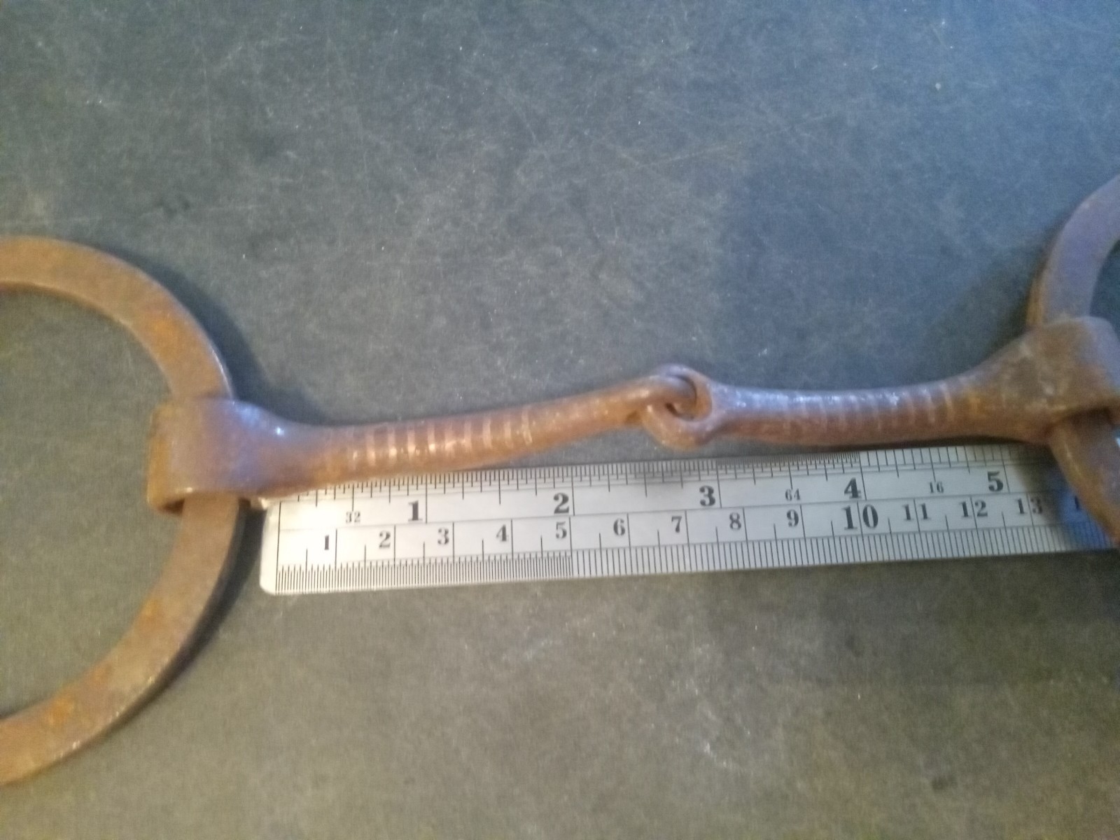 loose ring snaffle bit 5 in copper inlaid mouth sweet iron