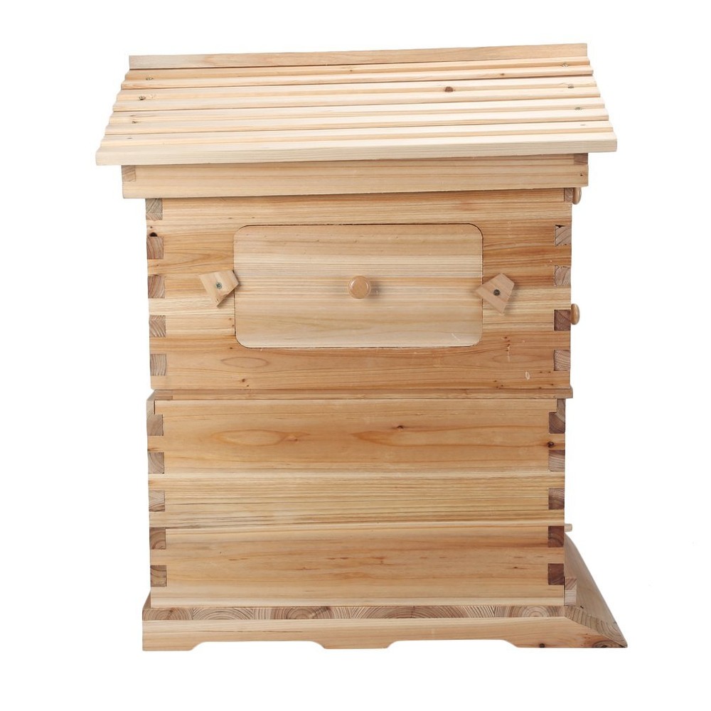 Auto Shed Bee Hives Langstroth Bee Hive Beekeeping Boxes with 7x Bee Hive Frames