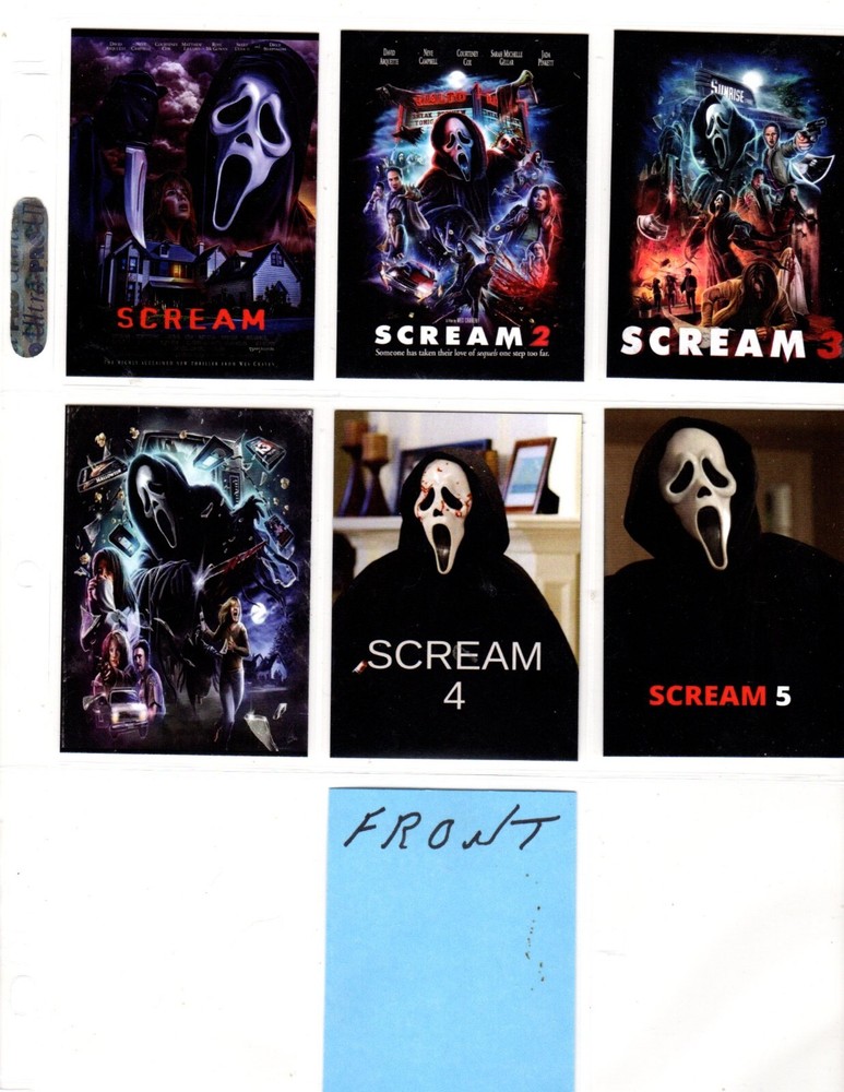 SCREAM    CUSTOM  NOVELTY TRADING CARD 6 CARDS   SET
