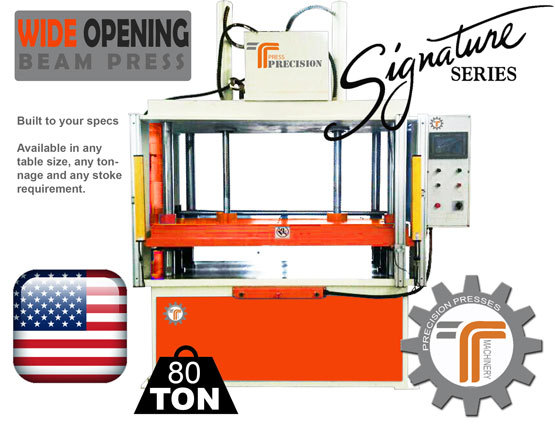 NEW!! CJRTec 80 Ton Wide Opening Beam Press