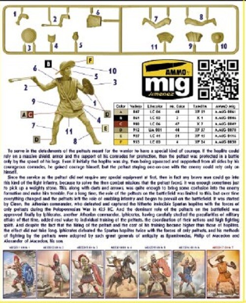 Master Box 32017 - 1/32 Greco-Persian Wars Series. Peltast scale model kit (№ 7)