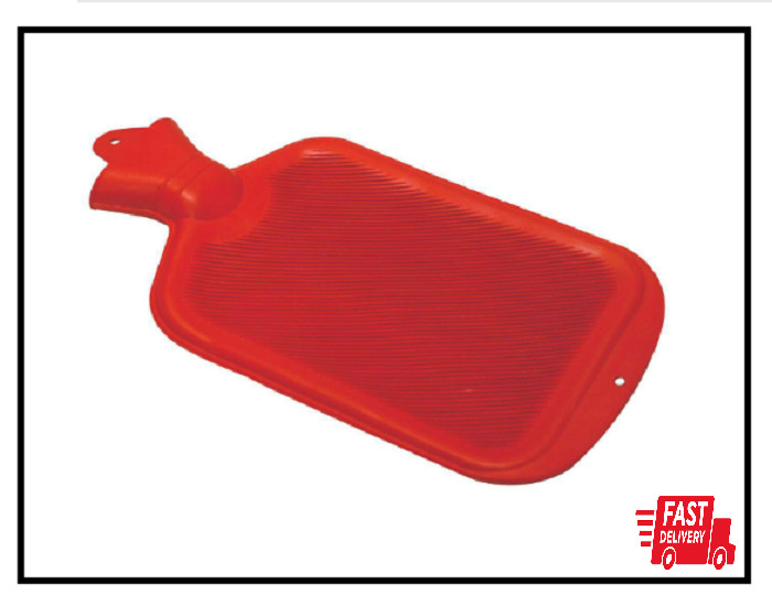Classic Red Rubber Hot Water Bottle Hot Compress Pain Relief From Headaches C