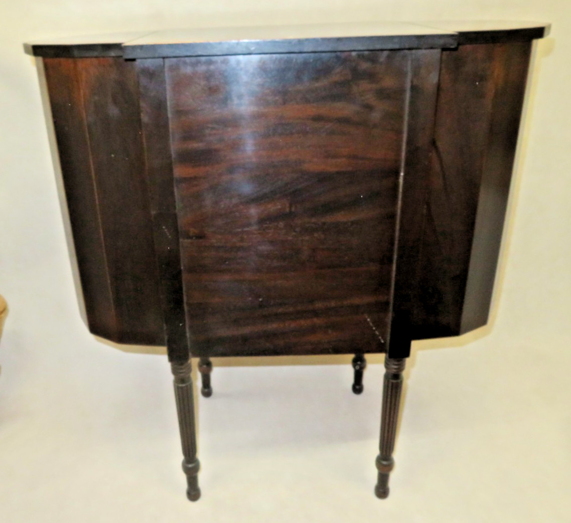 Antique 29" Imperial Solid Mahogany Martha Washington 3-Drawer Sewing Cabinet