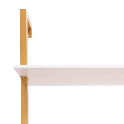 Metal Bracket Desk Wall Mounted Space-saving Table Load-bearing Office White USA
