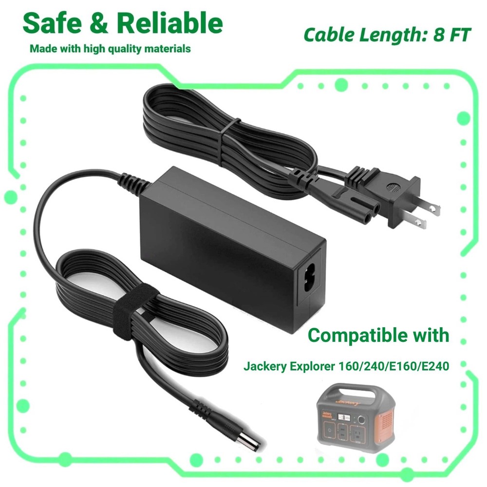 Charger Fits for Jackery Explorer 160/240/E160/E240 Portable Power Station