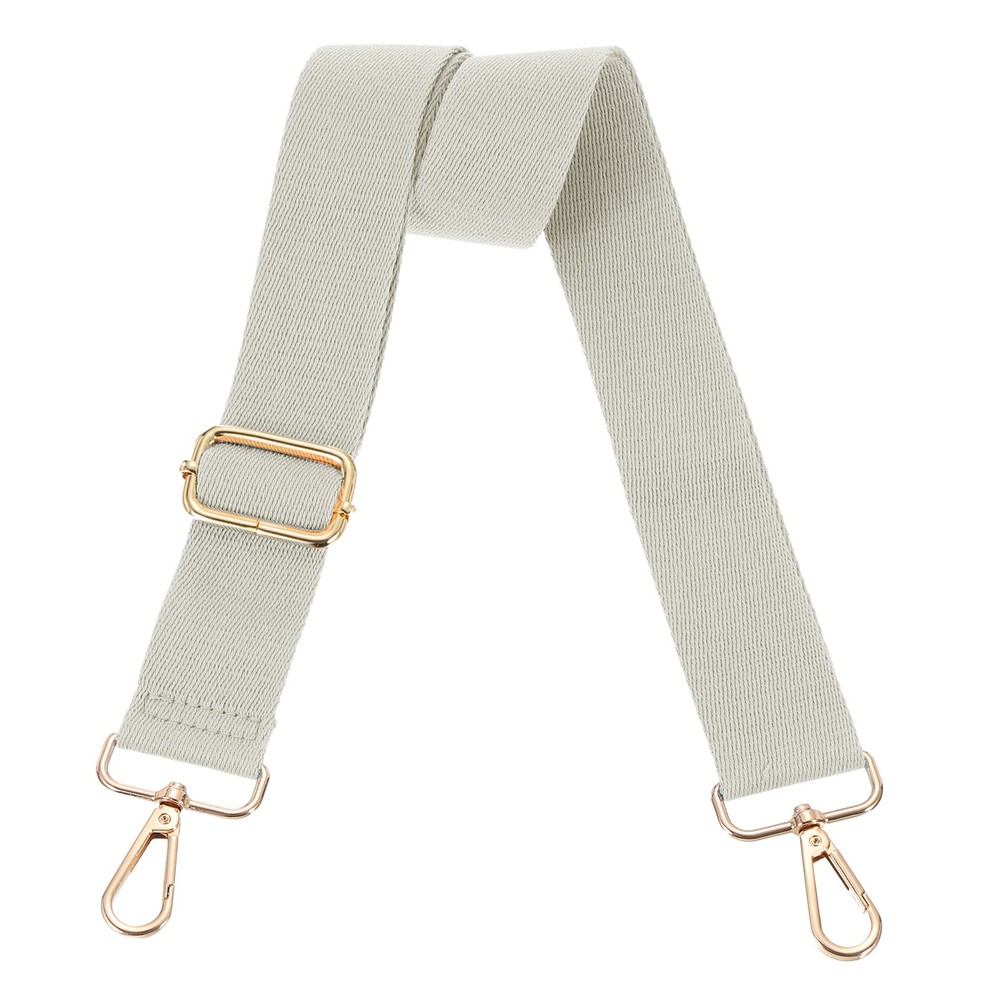 3.8cm Wide Shoulder Strap, Light Grey, Light Gold Pull Core Buckle