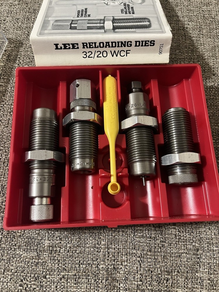 Lee Reloading 3-Die Set 32/20 WCF Expanding Seating Sizing Die 90751 - Preowned