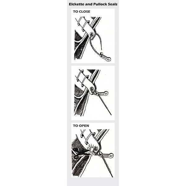 Elc Security Products 060Riml128ppgr Pull Tight Barcode Seals 8-1/2" X 9/64",