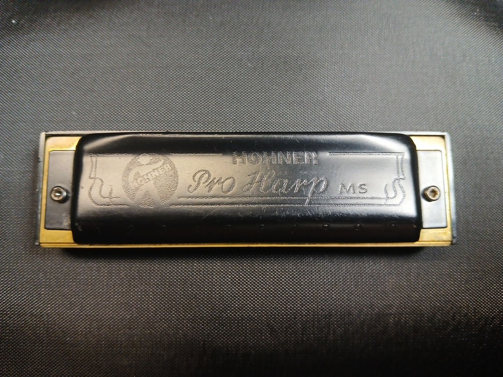 Hohner Pro Harp MS Bb Harmonica Germany 10 Hole Diatonic Black