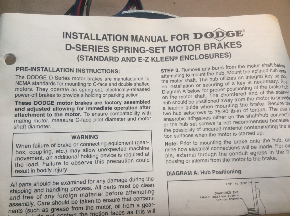 Dodge 025614 Motor Brake