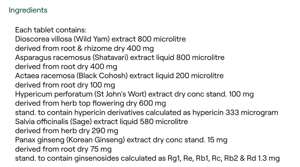 MediHerb Wild Yam Complex 60 Tablets