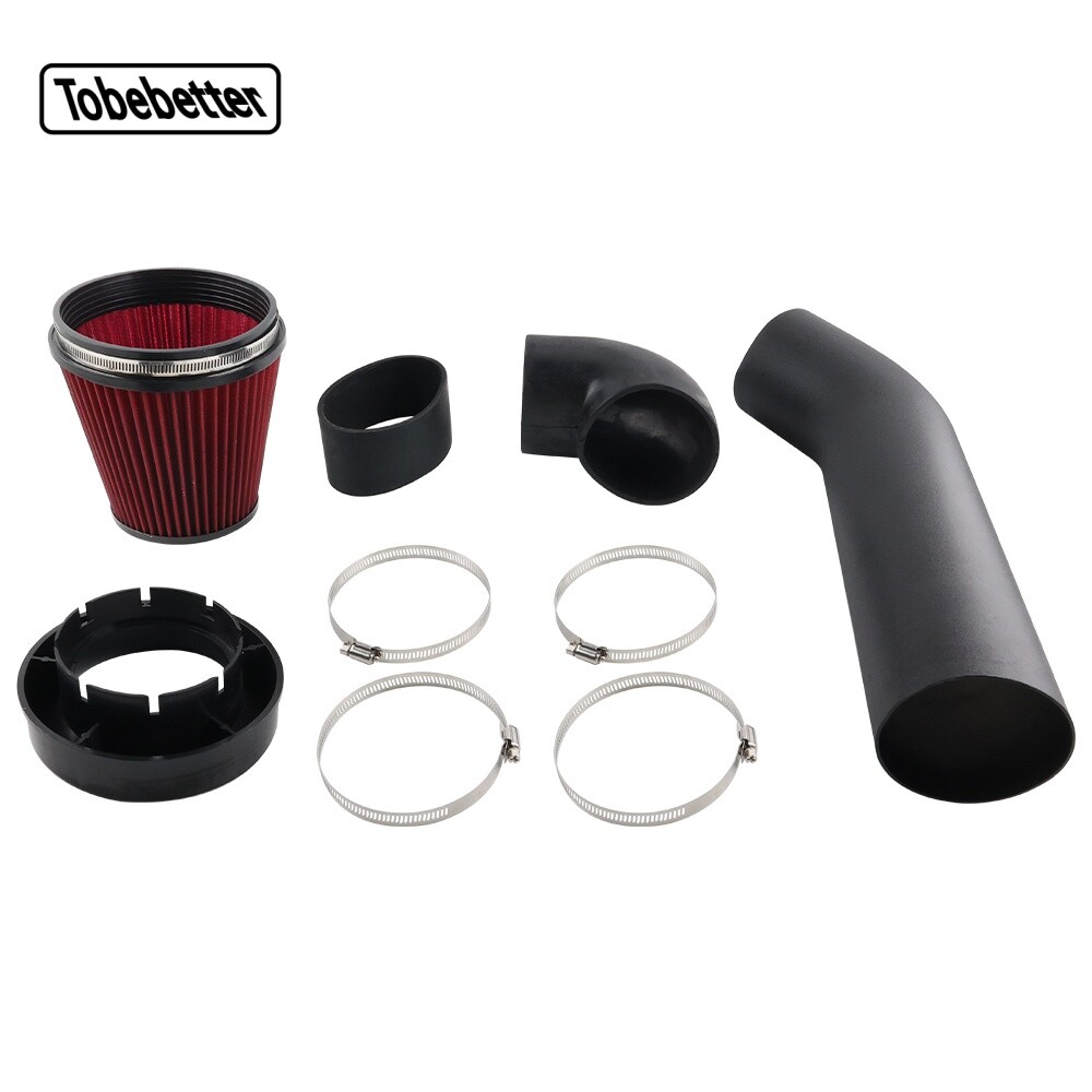New Air Intake+ Red Filter 4" LS Swap Kit For for LSX LS1 LS2 4.8/5.3/5.7/6.0L