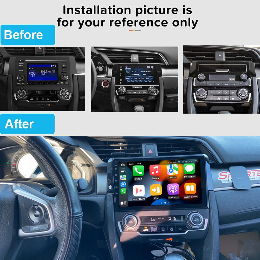 Apple Carplay Fit Honda Civic 2016-2020 Android 12 Car Stereo Radio Gps Wifi BT
