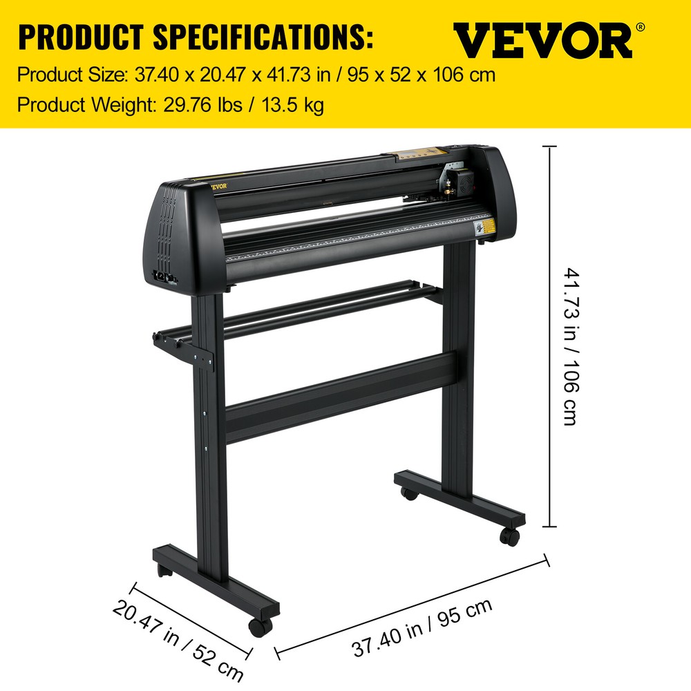 VEVOR 28in Vinyl Cutter Machine w/ Floor Stand Vinly Plotter Tool Kit SignMaster
