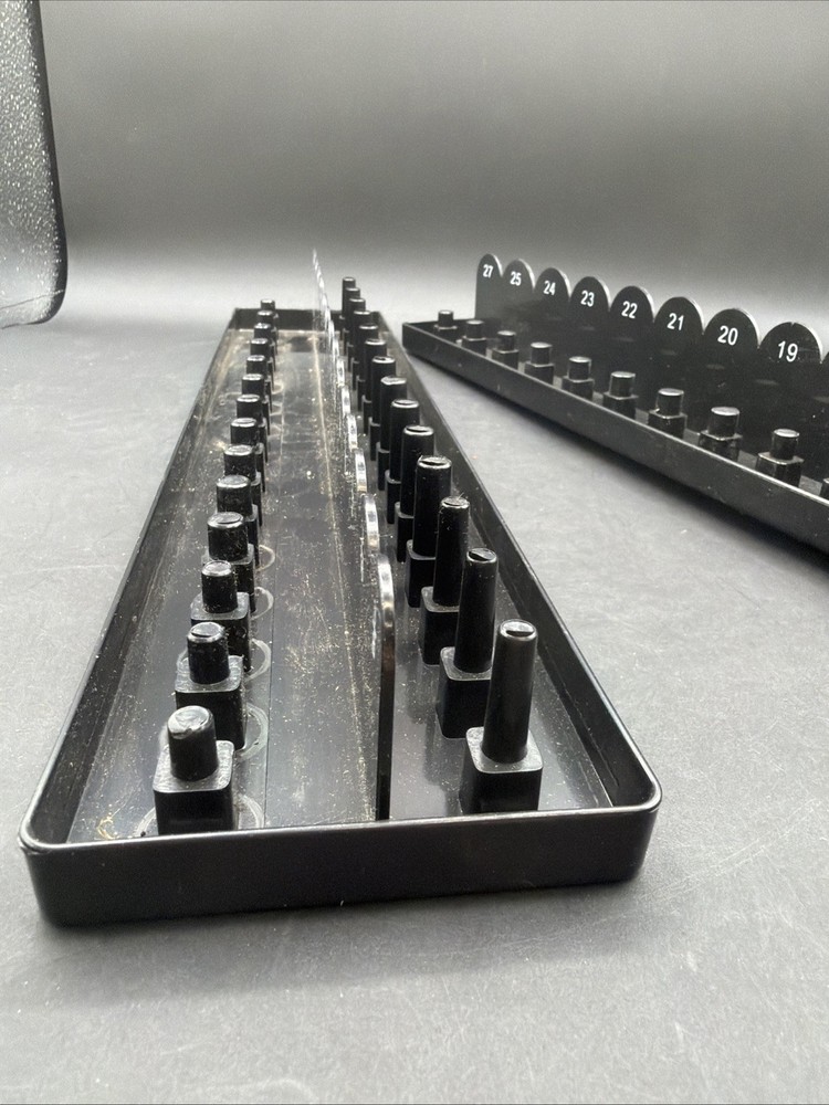 1/2" Drive SAE & Metric Socket Tray Holders - Standard & Deep Organizer Set