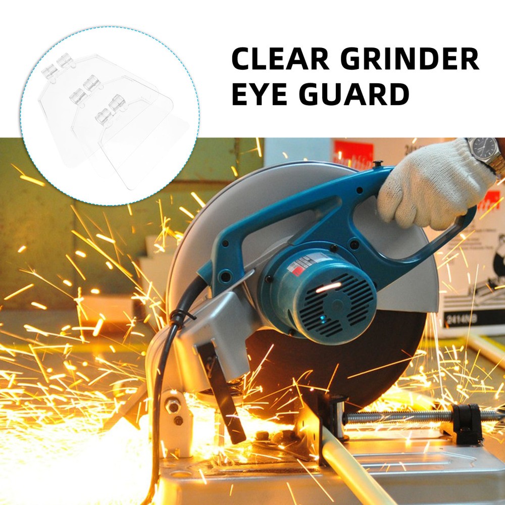 3 Pcs Clear Plastic Grinder Eye Shield Guards Protective Bench Grinder Eye
