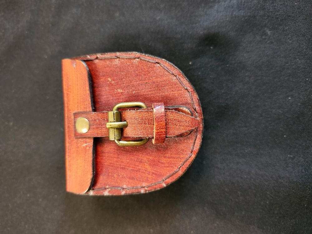 Brass Compass With 2 1/2 X 2 1/2” Leather Case