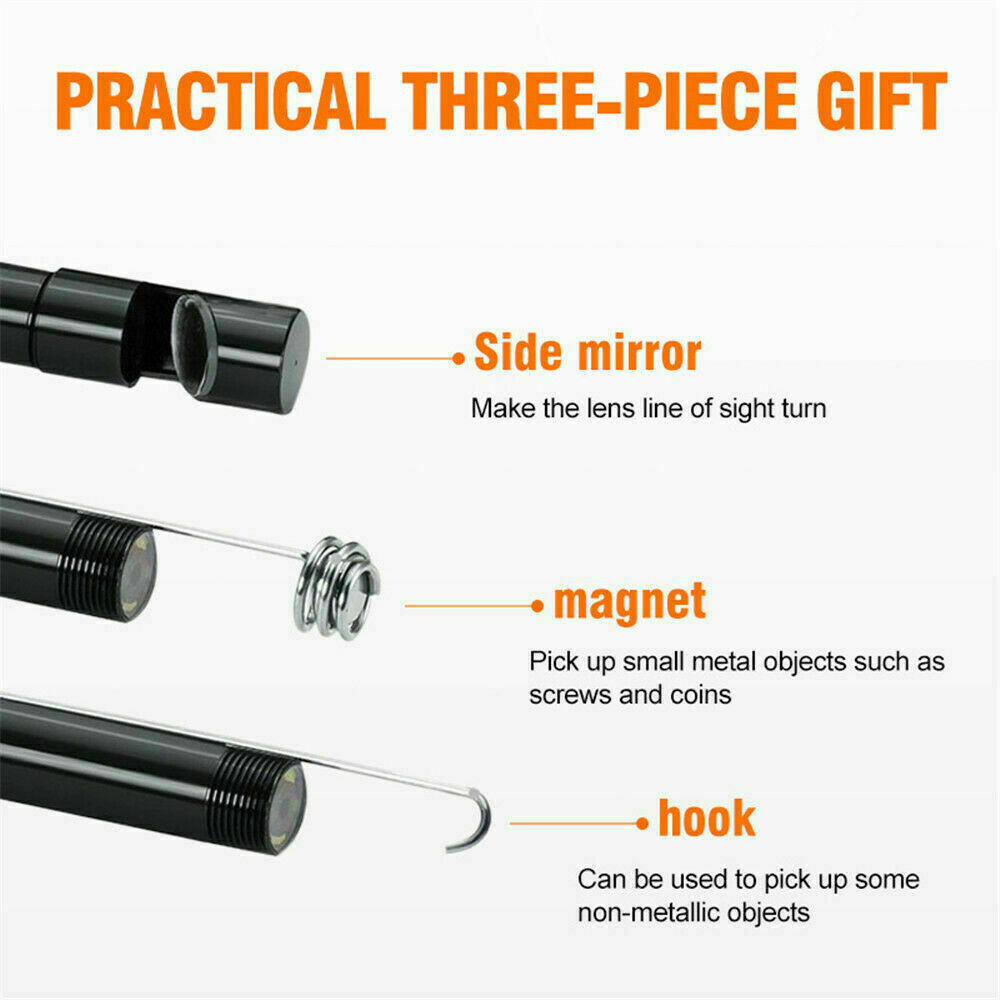 3ft 7mm USB Borescope with Android Compatibility – Inspect Hidden Areas Easily