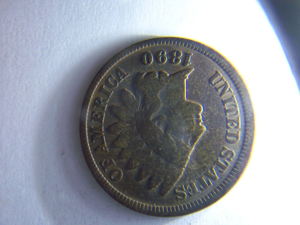 A NICE HIGHER GRADE 1890 INDIAN HEAD PENNY