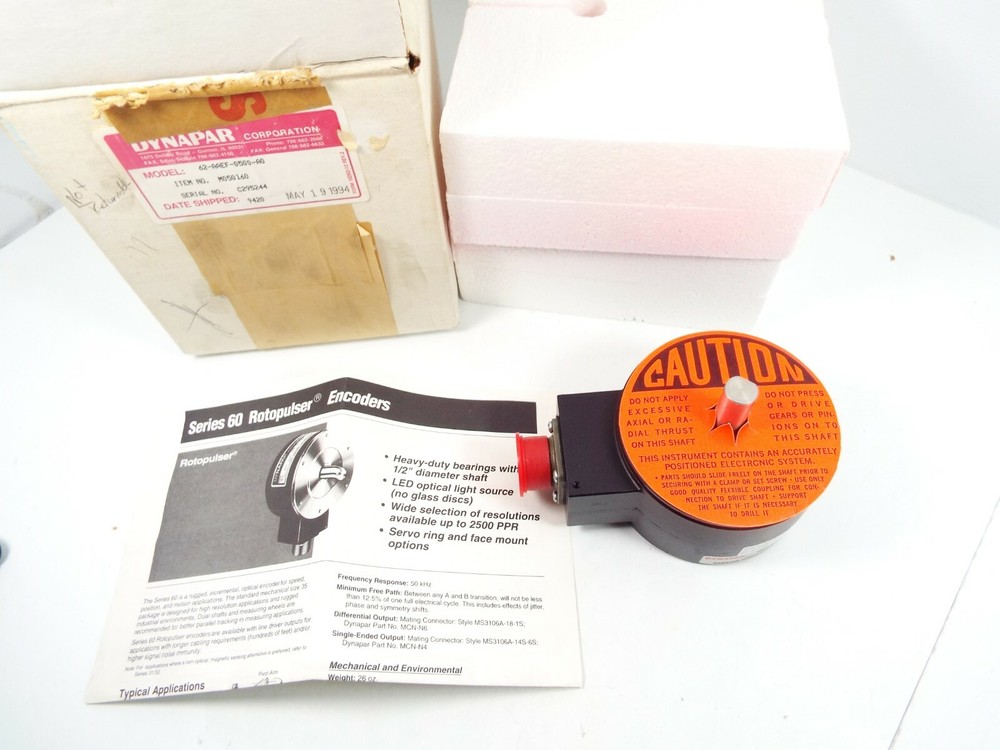 DYNAPAR CONTROLS M050160 62-AAEF-0500-A0 ENCODER NEW FACTORY BOX.