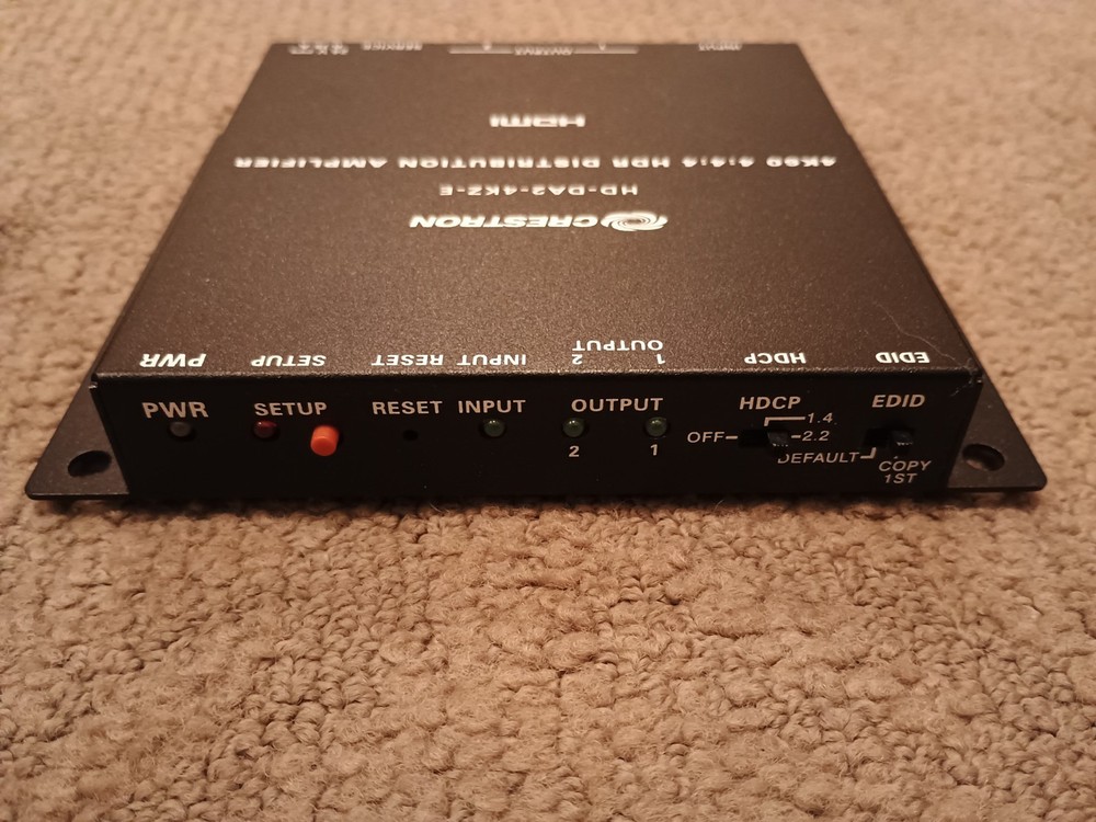 Crestron HD-DA2-4KZ-E HDMI Distribution Amplifier Splitter