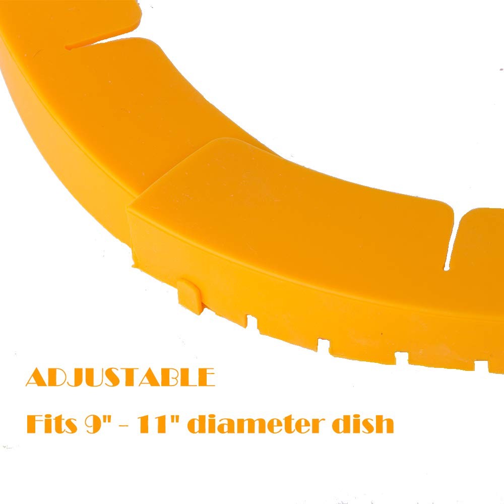 Pie Weights Ceramic 1.2LB, Silicone Pie Crust Protector Shield Adjustable Fit...