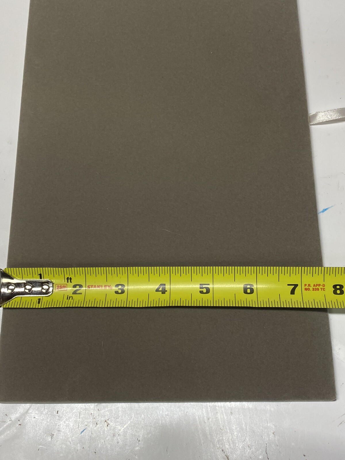 Vintage Gray Velvet Jewelry Display Pad 14" x 7-1/2" NEW OLD STOCK 1/4" Thick