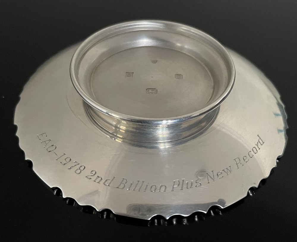 Sterling Silver Presentation Bowl “EAO 1978 2nd Billion Plus New Record”