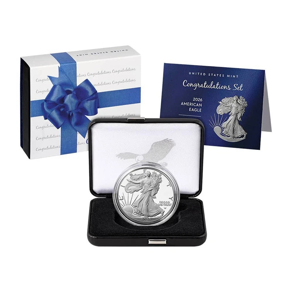 2026 P 1 oz Proof American Silver Eagle Congratulations Coin Set