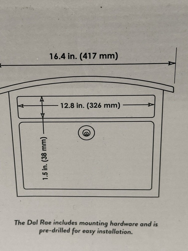 Dal Rae Architectural Mailbox Locking Wall Mount Mailbox 2562W-10 Front Access