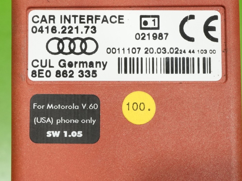 00-06 Audi TT OEM 8E0862335 hands free telephone control interface relay module