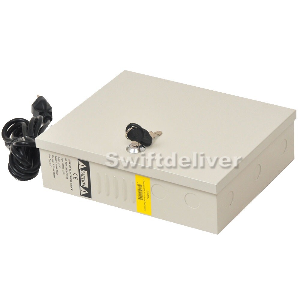 9 Channel CCTV Security Camera 12V DC Power Supply Distributed Switch Box 1c7