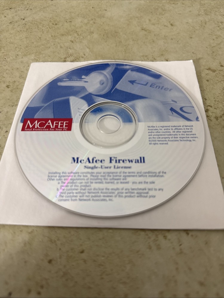 McAfee Firewall Vintage CD Software (PC; 2000)