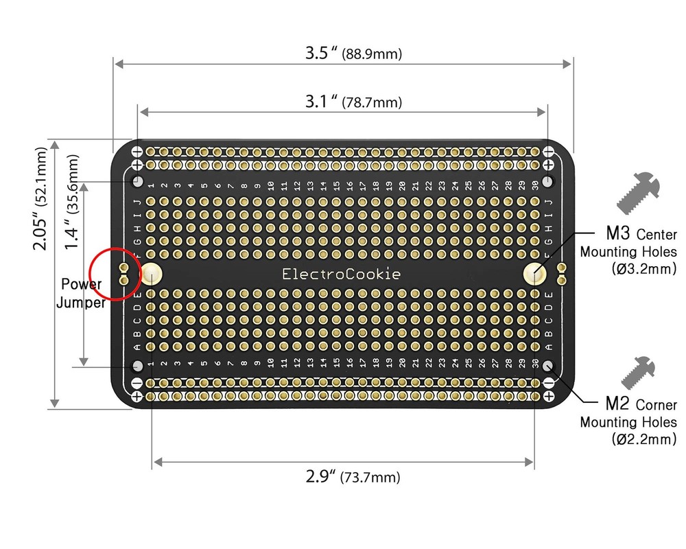 Prototype PCB Solderable Breadboard for Electronics Projects Compatible for D...