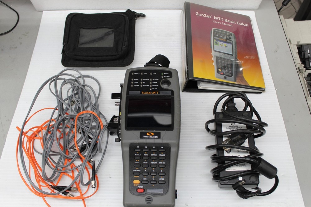 Sunrise Telecom SunSet MTT SSMTT-45 Basic Color Handheld Test Set w/access Bag