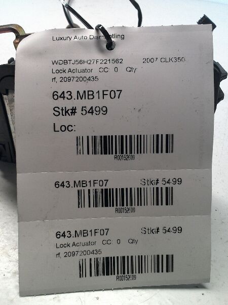 2007 CLK350 - Right Front Lock Actuator 152609