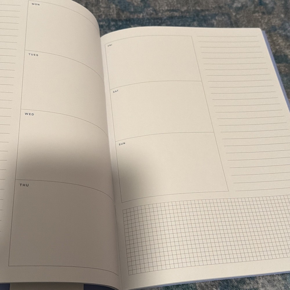 Noted by Post it Navy Blue Lined Weekly Notebook 64 Pages