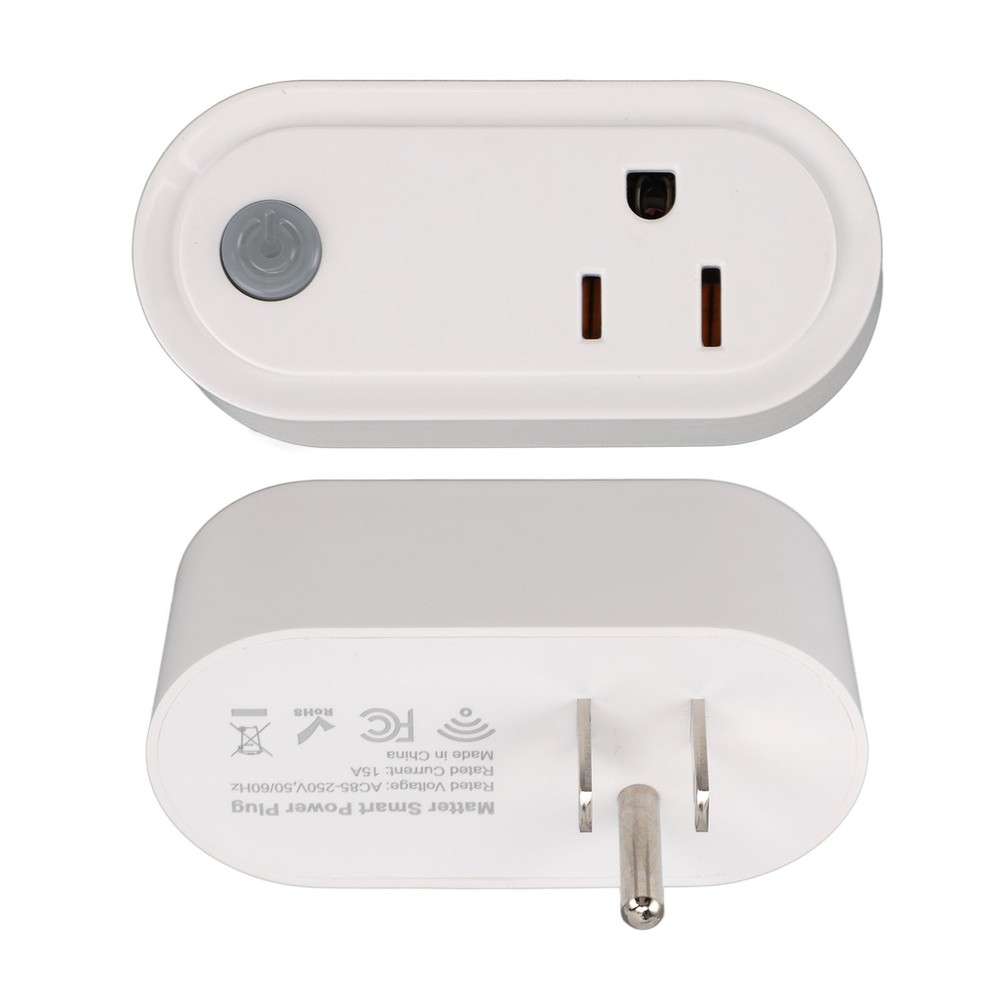For Matter Smart Socket Mini 15A For Matter WiFi Smart Plug US Plug AC US