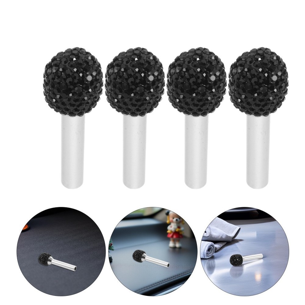 4 Pcs -encrusted Door Handle Car Lock Knobs Pull Pin Automobile Covers