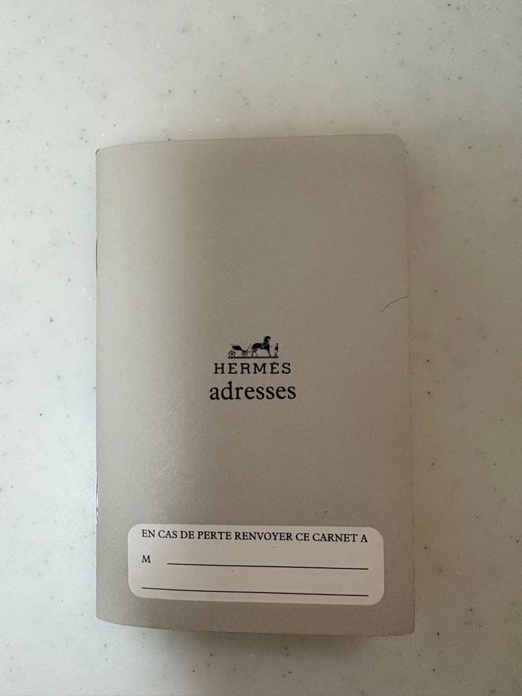 Used HERMES green leather notebook cover
