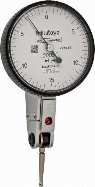 Mitutoyo 513-402 Quick Set Horizontal Dial Test Indicator: 0.03" Range, 0.000...